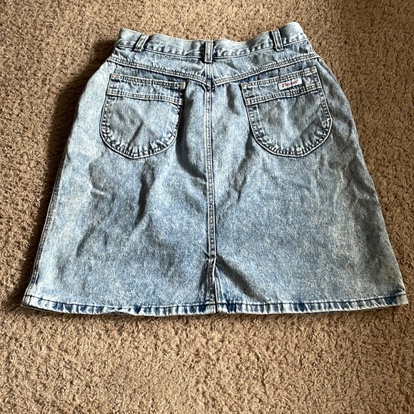 Pizzazz Denim Acid Wash Skirt - Picture 2 of 5